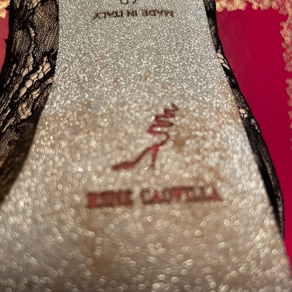 Luxury Roberto Cavalli Paris Satan Heel/Lace overlay pink/ Silver crystal sole - Picture 7 of 8